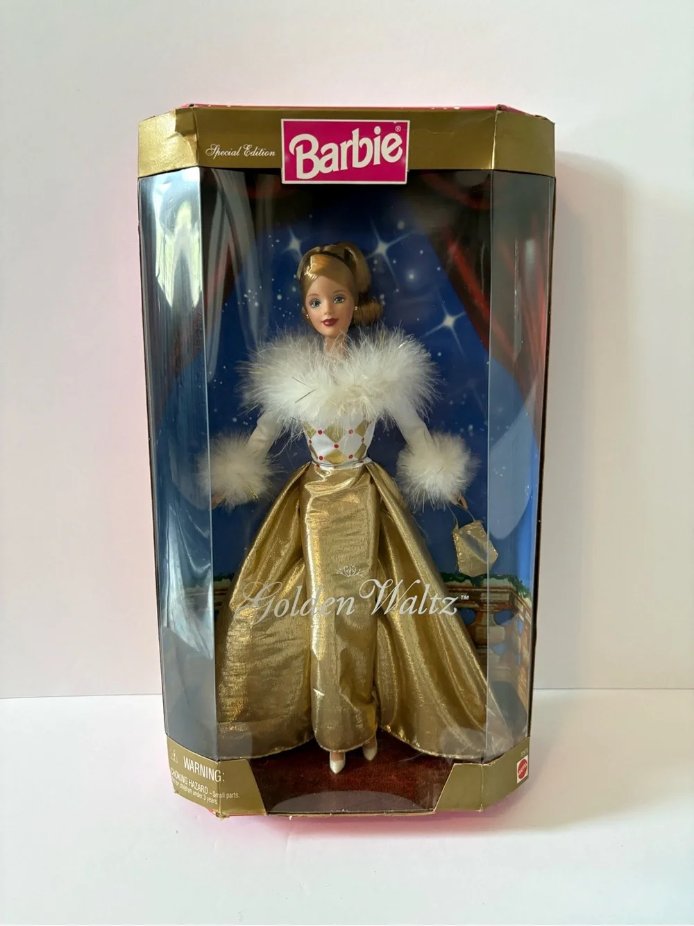 1998 Barbie Special Edition Golden Ball Gown Doll - Gold and White